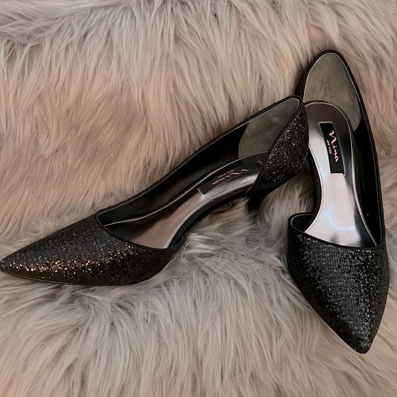 Nina New York Black Glitter Blanca NG D’Orsay Heels size 9.5 - Picture 8 of 10